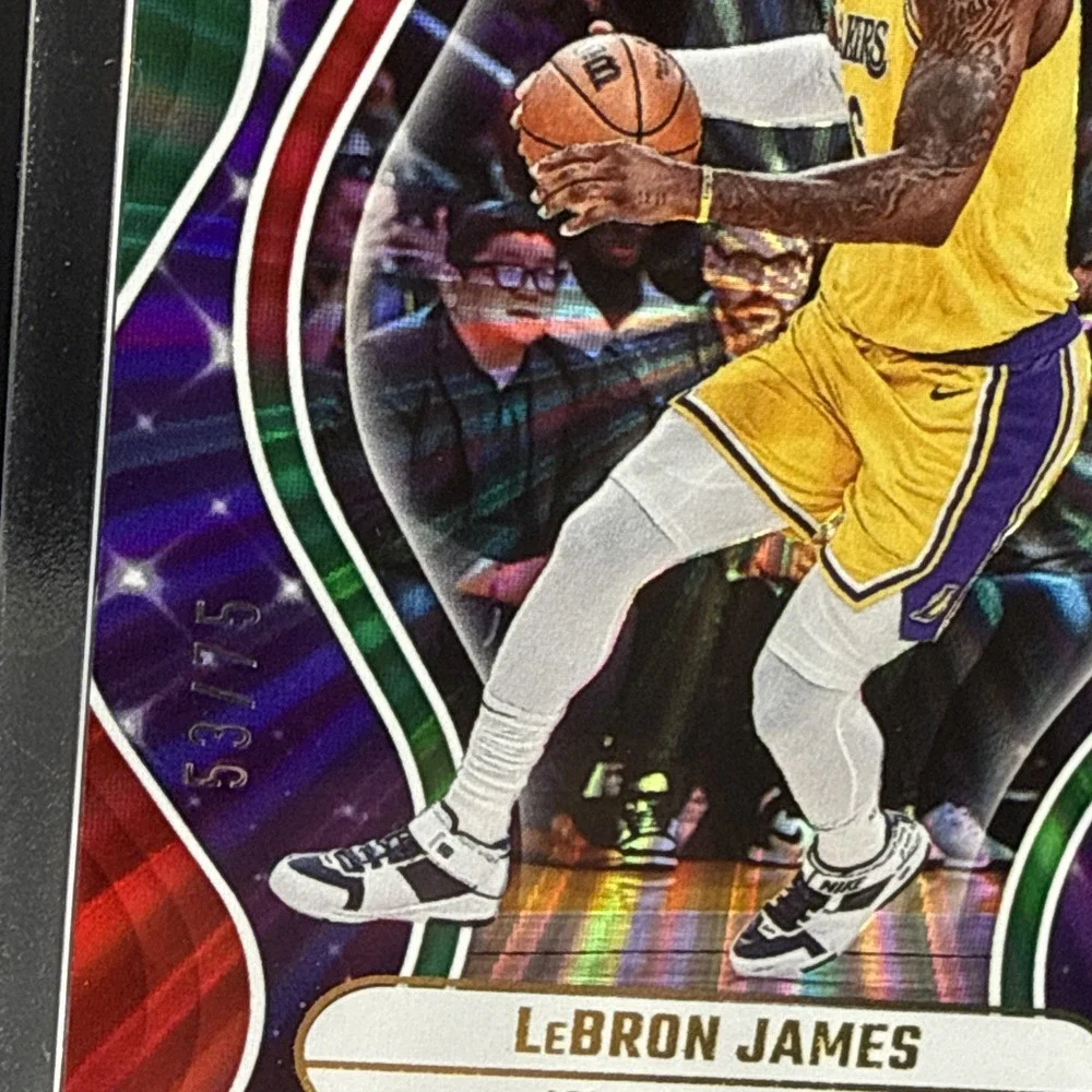 MINT 2023-24 Donruss Magicians LeBron James Lakers Red & Green Laser SP /75